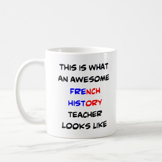 Caneca De Café professor de história francês, incrível (Esquerda)