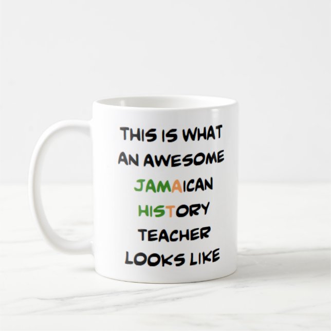 Caneca De Café professor de história jamaicano, incrível Mug (Esquerda)