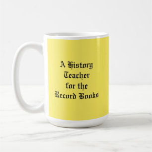 Caneca De Café Professor de História para Livros Gravados
