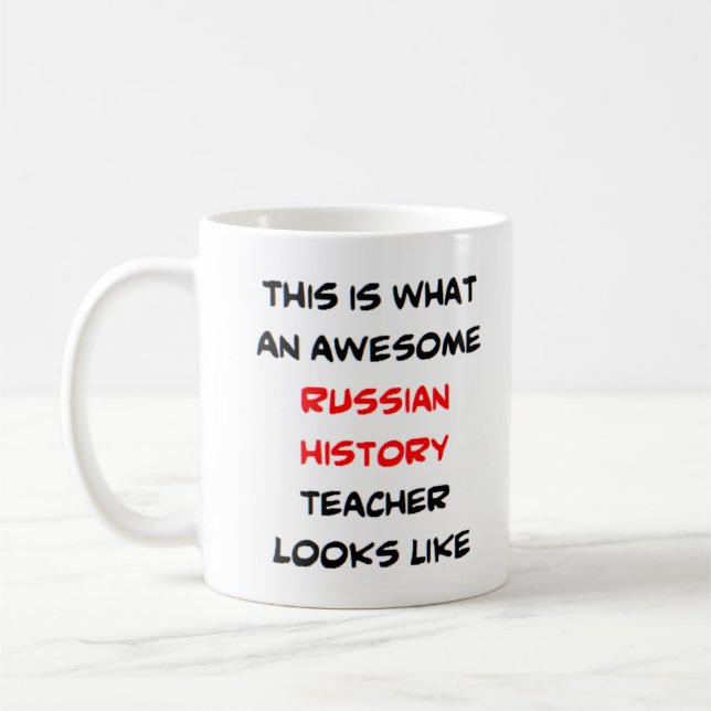 Caneca De Café professor de história russo, incrível (Esquerda)