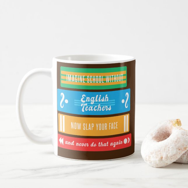 Caneca De Café Professor de inglês escolar  (Com Donut)