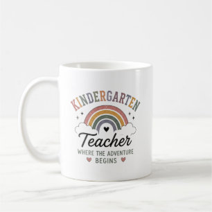 Caneca De Café Professor de Jardim de Infância Onde a Aventura Co