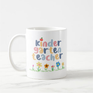 Caneca De Café Professor de Jardim de Infância Personalizado Nome