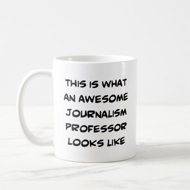 Caneca De Café professor de jornalismo, incrível (Esquerda)