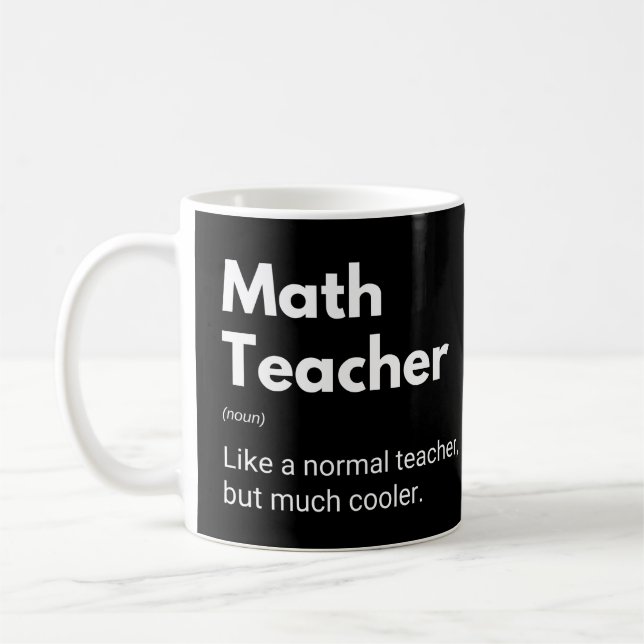 Caneca De Café Professor de Matemática Definição Divertida de Mat (Esquerda)
