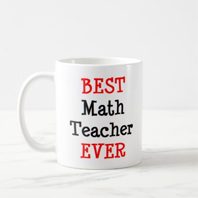 Caneca De Café professor de matemática, melhor (Esquerda)