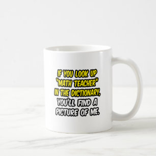 Caneca De Café Professor De Matemática No Dicionário... Minha Ima