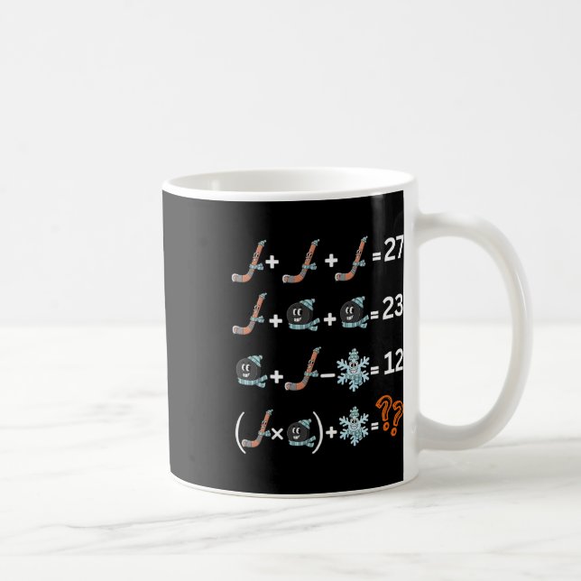 Caneca De Café Professor de Matemática Número Meme Drip de Hóquei (Direita)