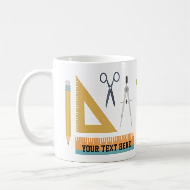 Caneca De Café Professor de Matemática Personalizado - Dão de Mug (Esquerda)
