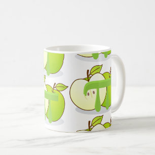 Caneca De Café Professor de Matemática Verde Apple Pi