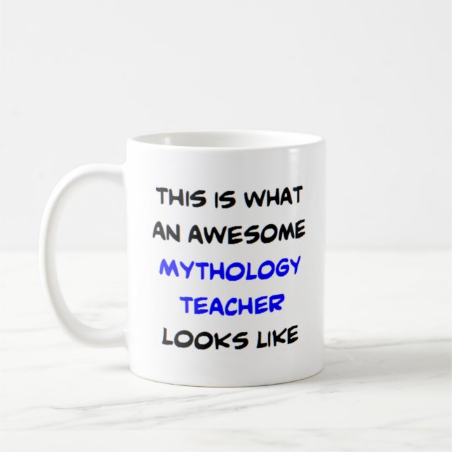 Caneca De Café professor de mitologia, incrível (Esquerda)