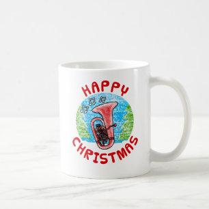 Caneca De Café Professor de Música Musical do Brass de Natal Tuba