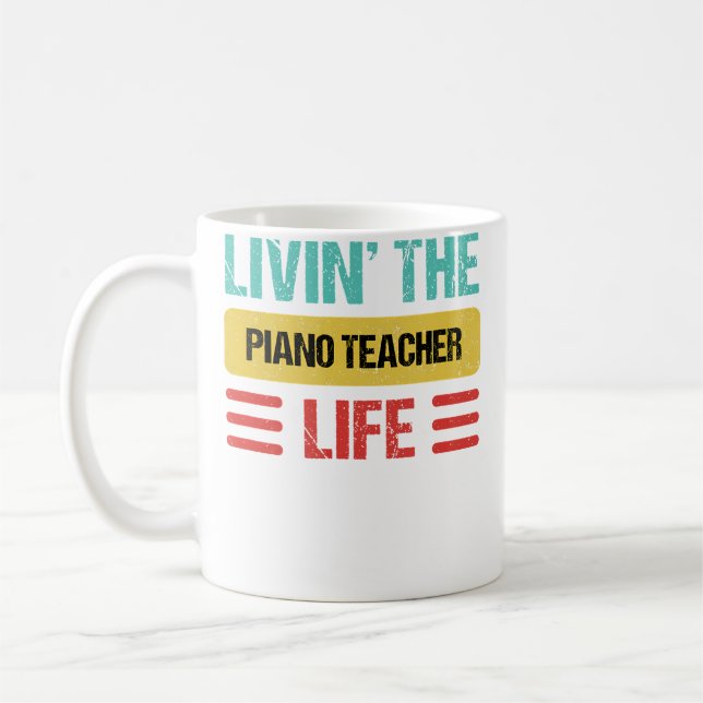 Caneca De Café Professor de Piano (Esquerda)