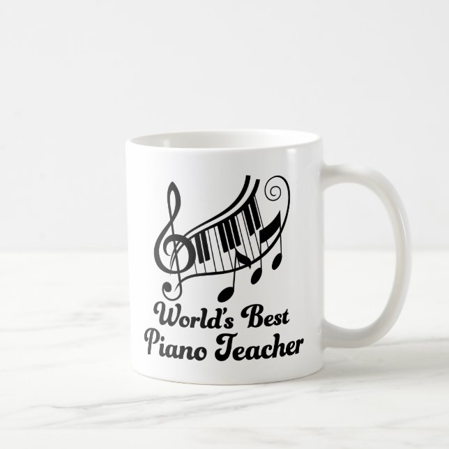 Caneca De Café Professor de piano dos mundos o melhor (Direita)