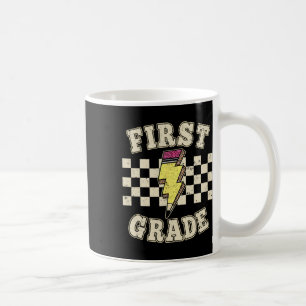 Caneca De Café Professor de Primeiro Ano Retro Raio Lápis
