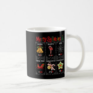 Caneca De Café Professor de Sílabas Alegres Natal Divertido Educa