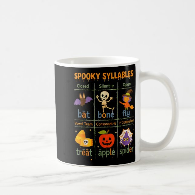 Caneca De Café Professor de Sílabas Assustadoras Educação Diverti (Direita)