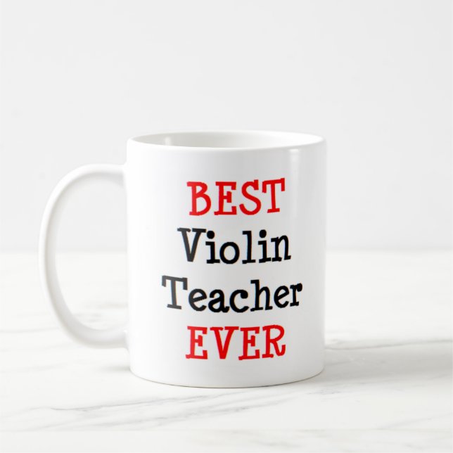 Caneca De Café professor de violino, melhor (Esquerda)