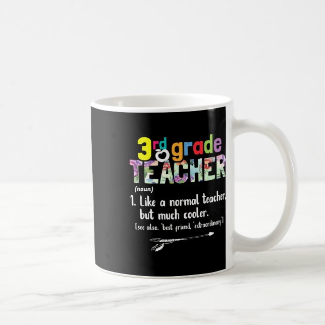 Caneca De Café Professor do 3º ano de volta à escola, presente no (Direita)