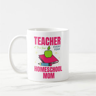 Caneca De Café Professor do Ano, Mãe que Ensina em Casa, Mãe Fofa