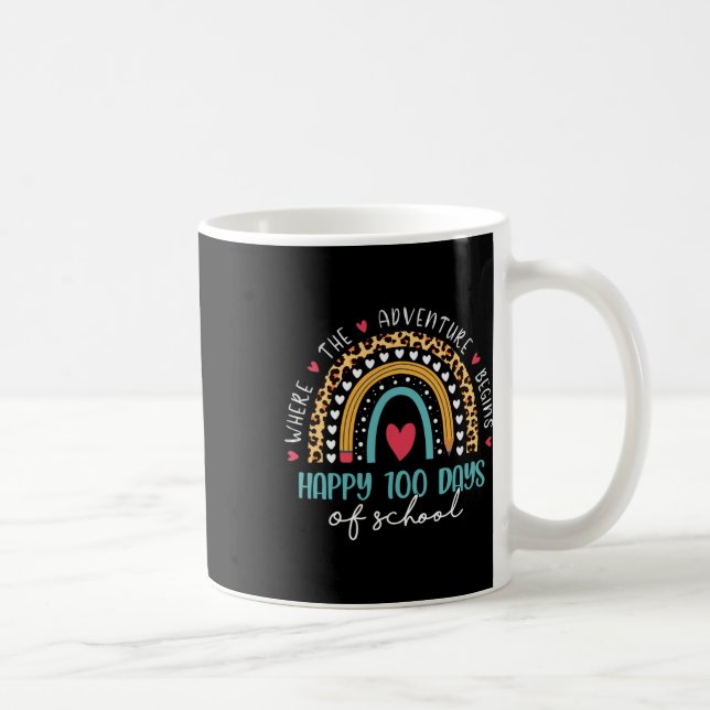 Caneca De Café Professor Do Dia 100 Dias Rainbow Leopard Boh (Direita)