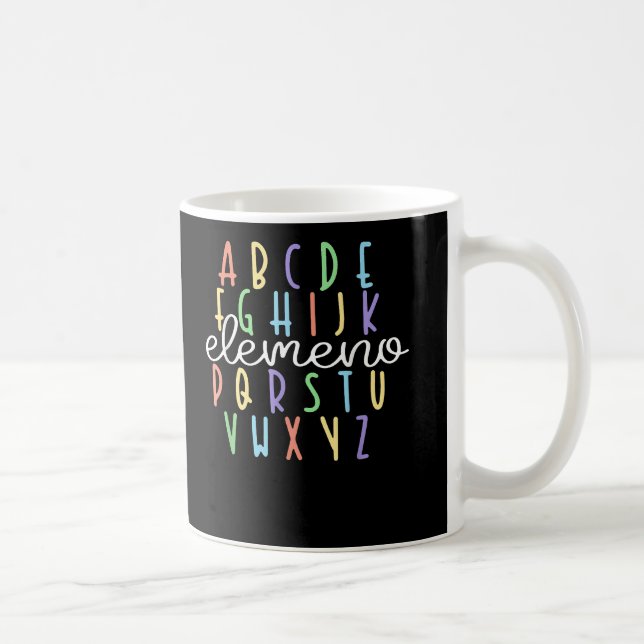 Caneca De Café Professor do Jardim de Infância ABC Elemeno de vol (Direita)
