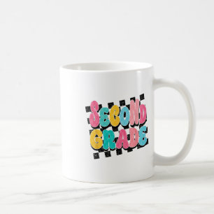 Caneca De Café Professor do Segundo Ano de Volta à Escola Xadrez