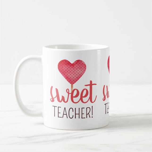 Caneca De Café Professor doce com doce rosa de presente de Valent (Esquerda)