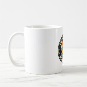 Caneca De Café Professor Domador de Crianças Emblem Retro