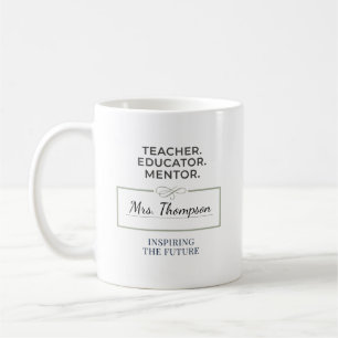 Caneca De Café Professor. Educador. Mentor. Presente Personalizad