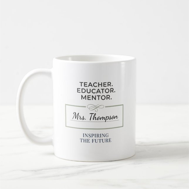 Caneca De Café Professor. Educador. Mentor. Presente Personalizad (Esquerda)