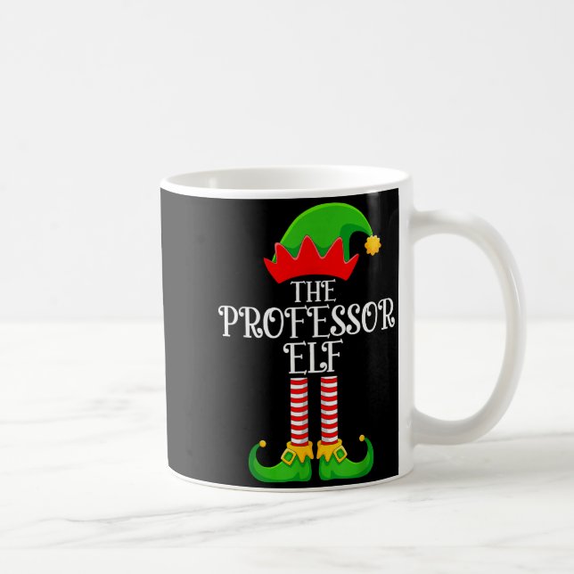 Caneca De Café Professor Elf Christmas Family Matching Funny Love (Direita)