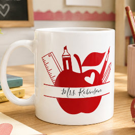Caneca De Café Professor escolar personalizado