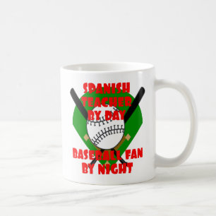 Caneca De Café Professor espanhol ama beisebol