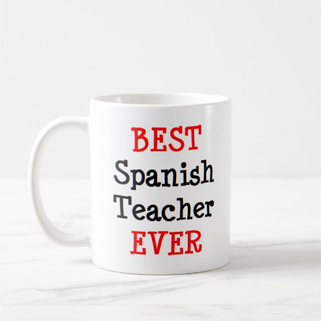 Caneca De Café professor espanhol, melhor (Esquerda)