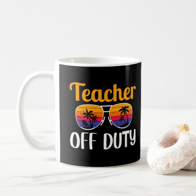 Caneca De Café Professor Fora de Serviço, Presente para Professor (Com Donut)