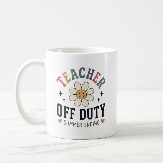 Caneca De Café Professor Fora de Serviço Verão Terminando Profess (Esquerda)