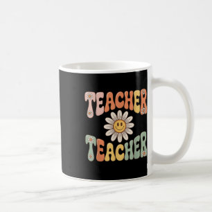 Caneca De Café Professor Groovy Flor de Margarida Fofo Retro Volt