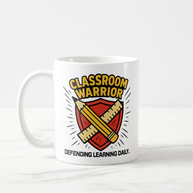 Caneca De Café Professor - Guerreiro de Sala de Aula (Esquerda)