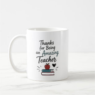 Caneca De Café Professor Incrível Obrigado Personalizado