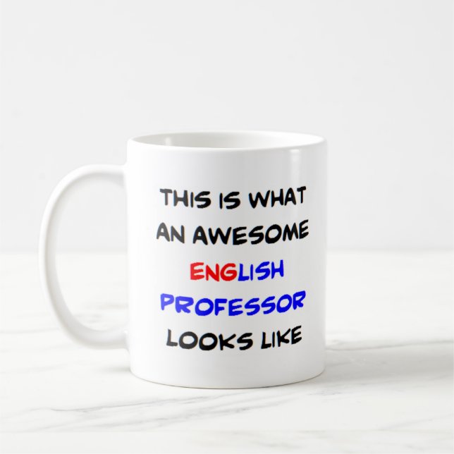 Caneca De Café professor inglês, incrível (Esquerda)