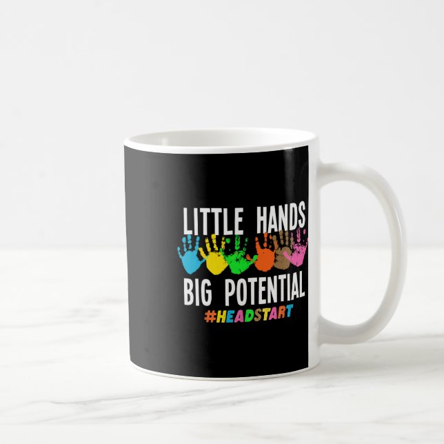 Caneca De Café Professor Little Hands Big Potential Headstart (Direita)