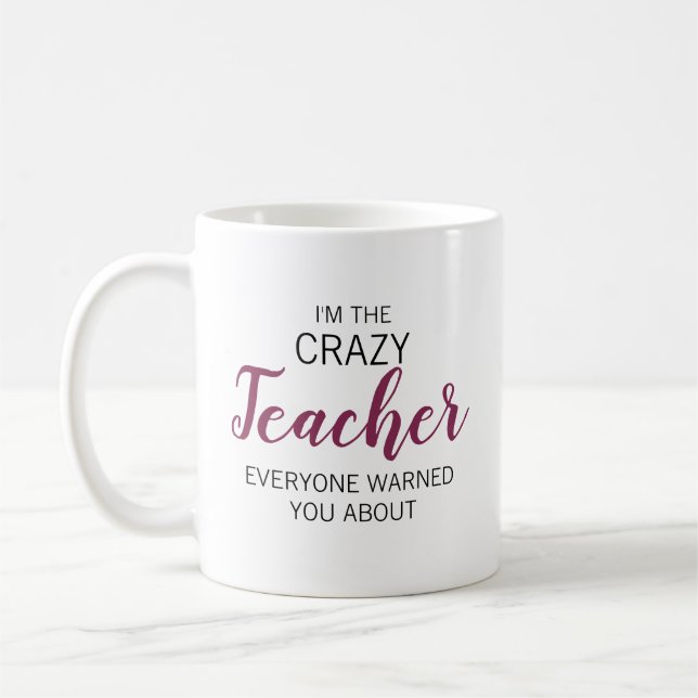 Caneca De Café Professor Louco Nome Personalizado (Esquerda)