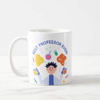Caneca De Café Professor: Mad Scientist "Best Professor Ever" Mug