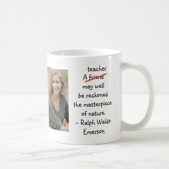 Caneca De Café Professor Masterícula da Natureza Citação 2 Fotos (Direita)