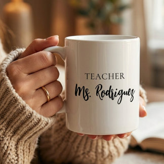Caneca De Café Professor Minimalista Enfermeira Colega Graduado P