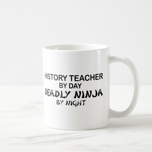 Caneca De Café Professor Ninja mortal da história (Direita)