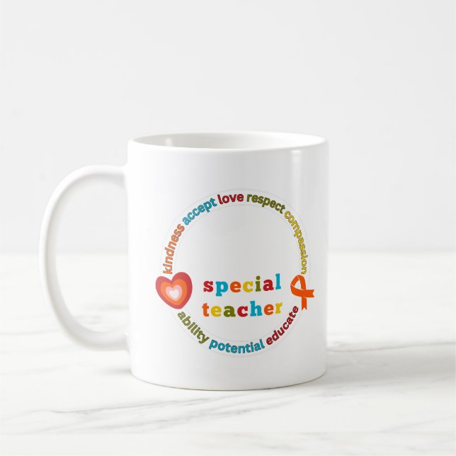 Caneca De Café Professor personalizado de educação especial (Esquerda)