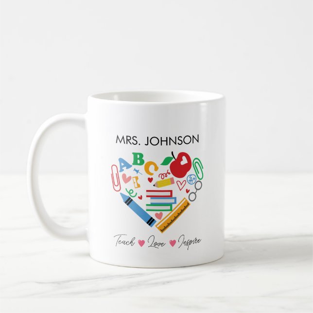 Caneca De Café Professor Personalizado Obrigado Presente (Esquerda)