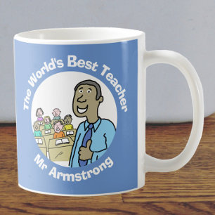 Caneca De Café Professor Presente. Melhor Professora Masculina do